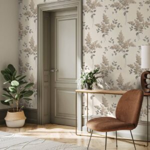 Marliam Fiore Beige & Charcoal Wallpaper – Elegant Belgravia B10 Design