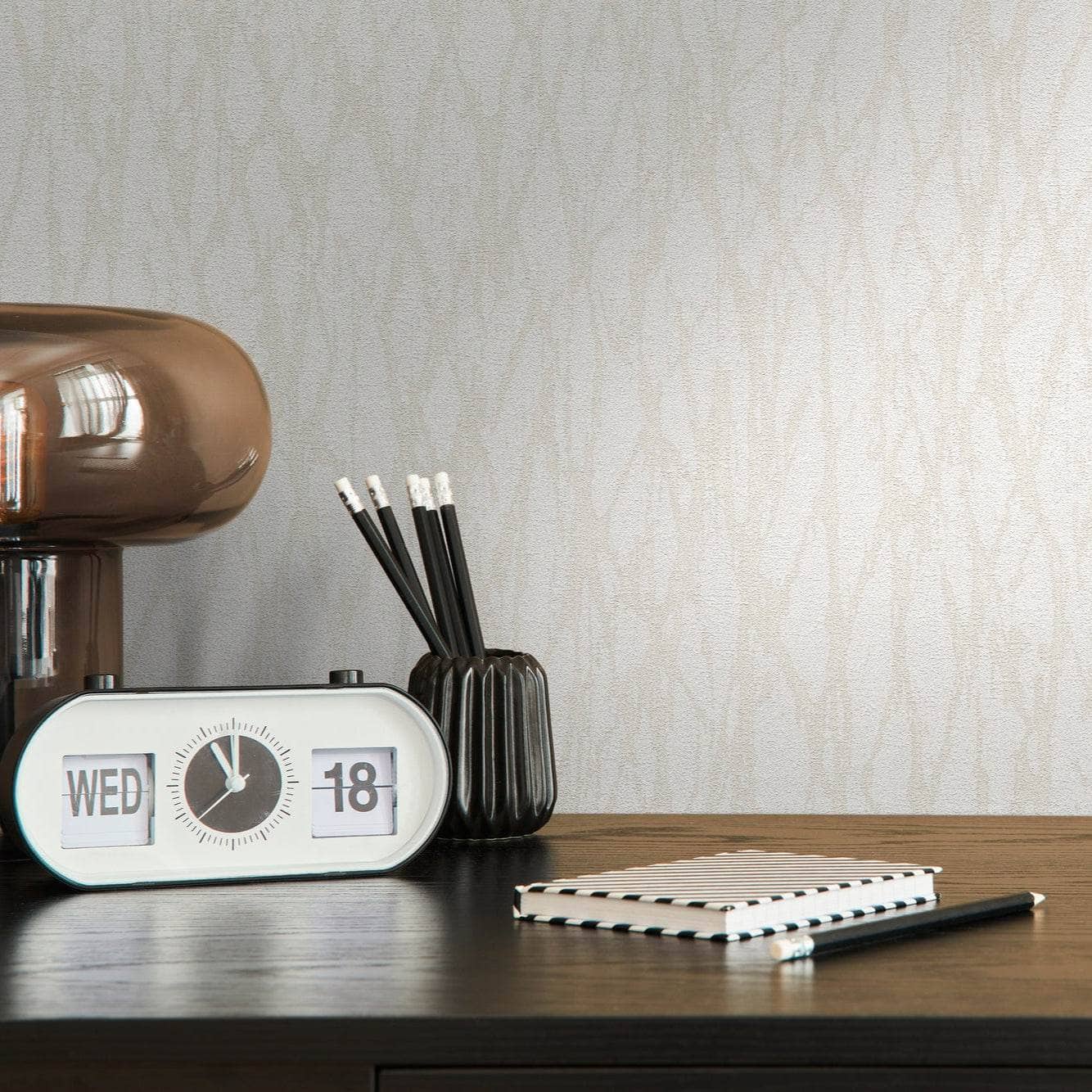 Marliam Amber White Metallic Wallpaper – Elegant B34 Textured Design