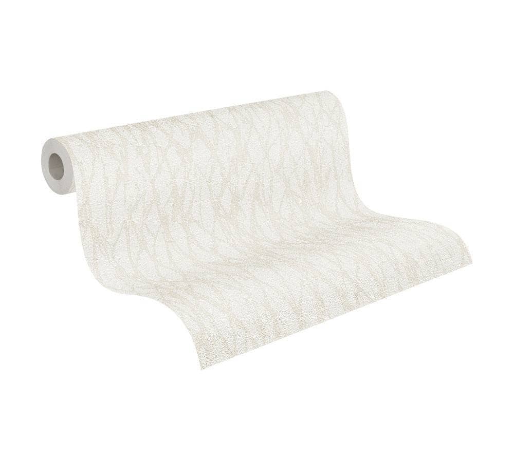 Marliam Amber White Metallic Wallpaper – Elegant B34 Textured Design - Image 7