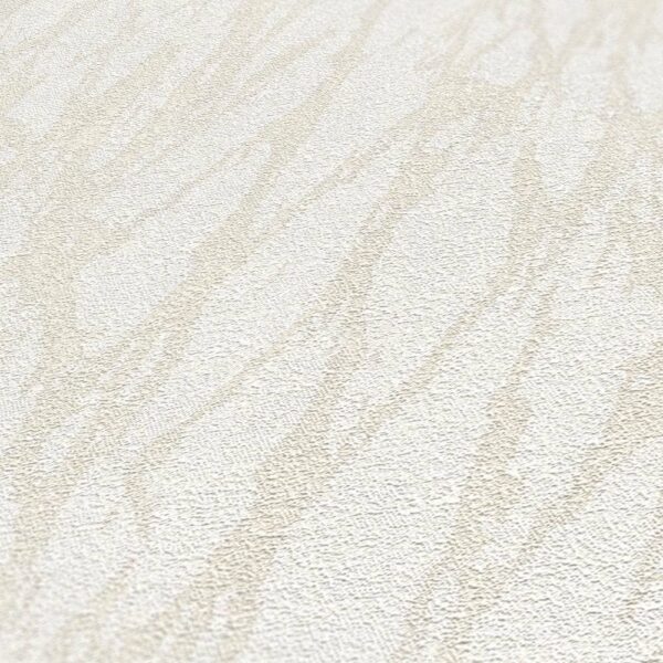 Marliam Amber White Metallic Wallpaper – Elegant B34 Textured Design - Image 4