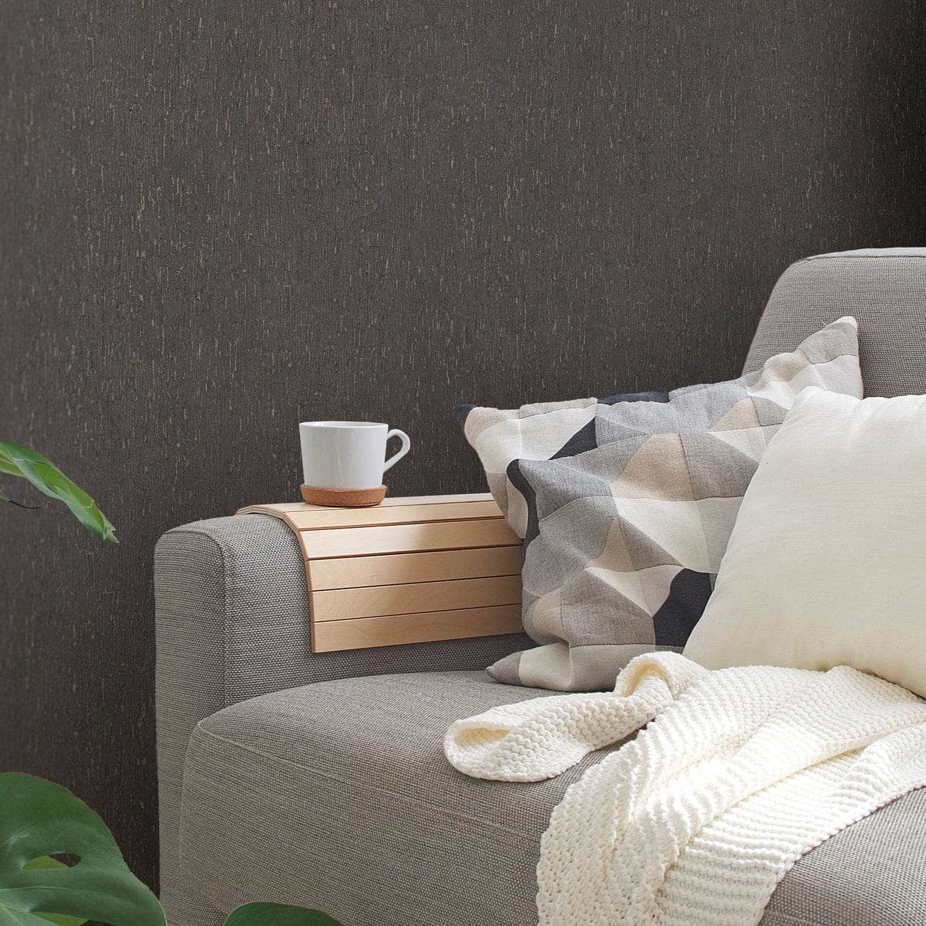 Marliam Amber Grey Metallic Black Wallpaper – Stylish B35 Textured Design