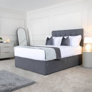 Marliam Titanium Diamond King Divan Bed Set – Modern & Comfortable