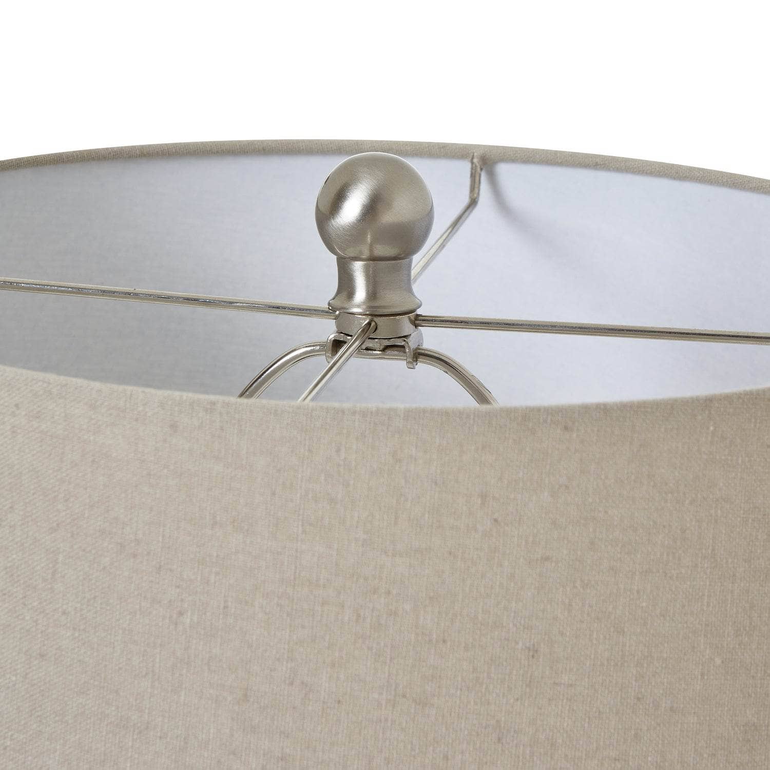Marliam White Ceramic Ginger Jar Lamp with Linen Shade – Classic Elegance - Image 2