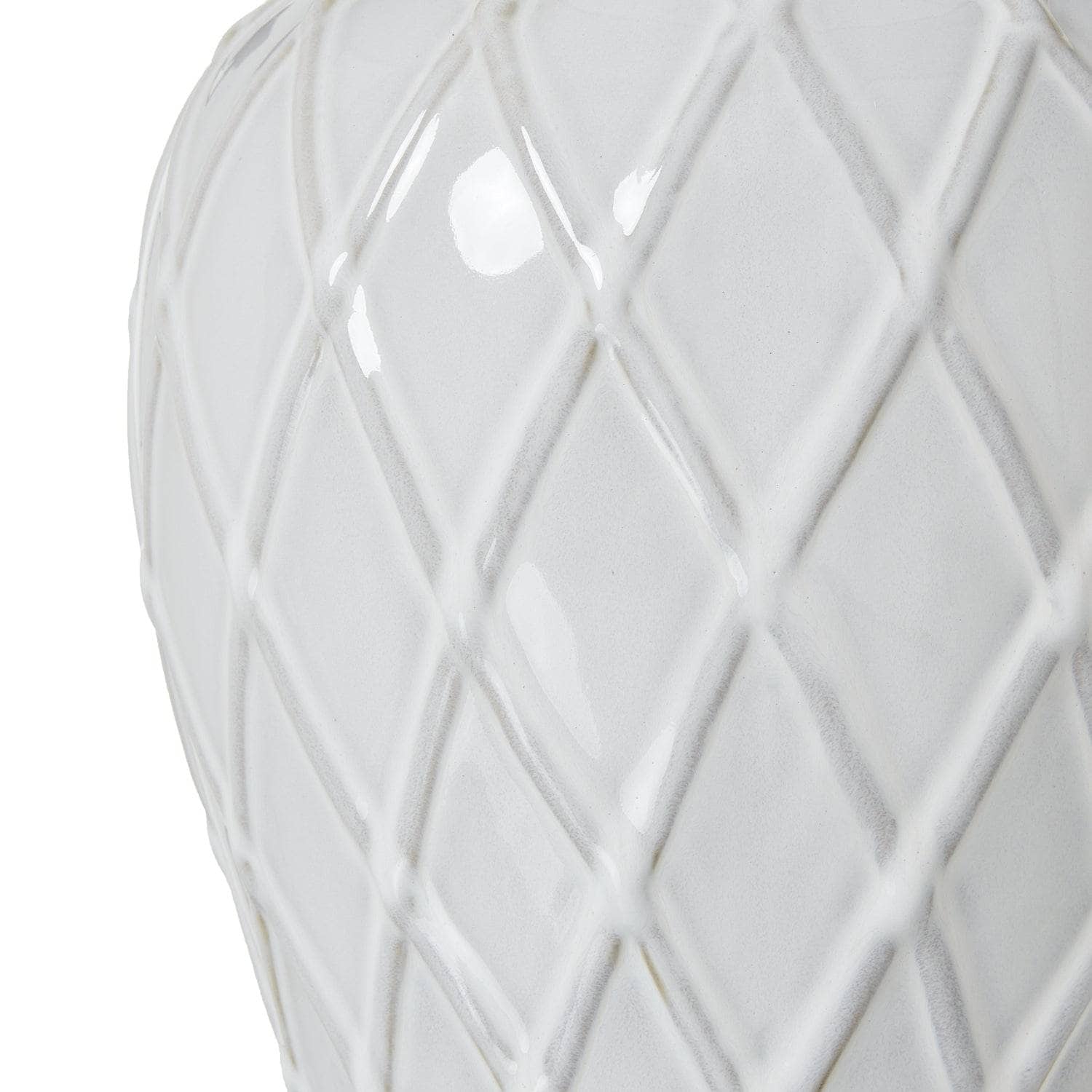 Marliam White Ceramic Ginger Jar Lamp with Linen Shade – Classic Elegance - Image 5