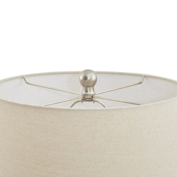 Marliam Lattice Ceramic Table Lamp with Linen Shade – Stylish Ambient Lighting - Image 4
