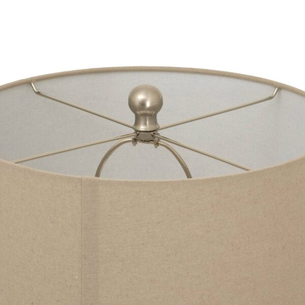 Marliam Ceramic Table Lamp with Twill Weave & Linen Shade – Elegant Lighting - Image 5