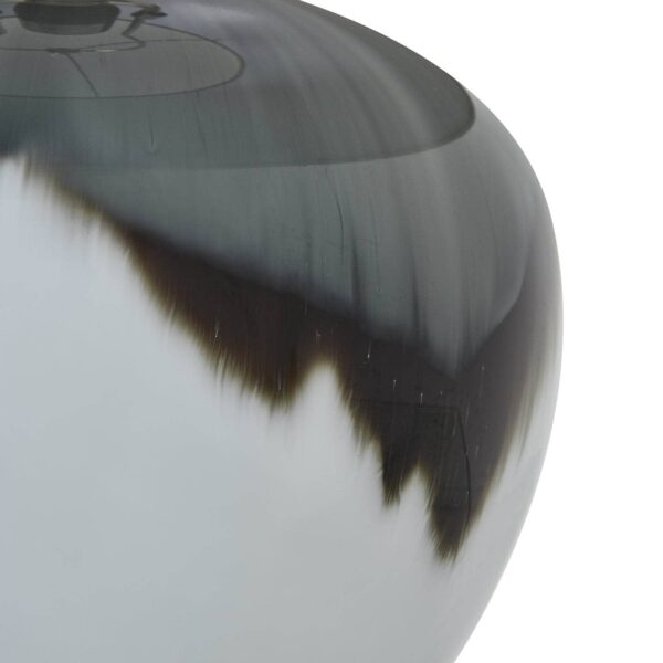 Glass Table Lamp With Linen Shade - Grey - Image 2
