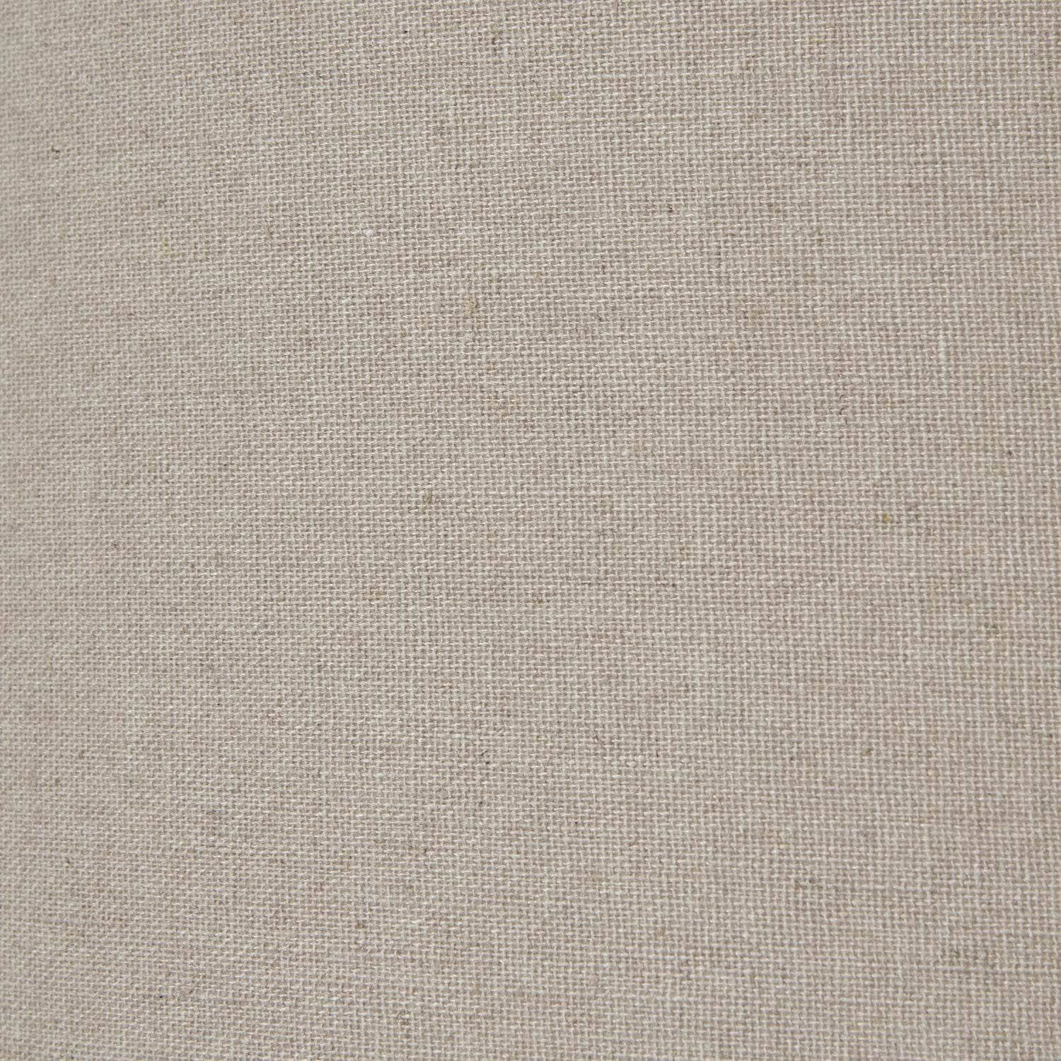 Squat White Beaded Ceramic Lamp With Linen Shade - Image 5
