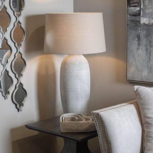 Athena Olpe Large Lamp - Stone