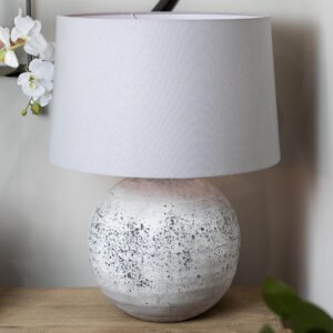 Tiber Large Ceramic Lamp - Stone