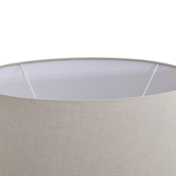 Amalfi Round Table Lamp With Linen Shade - Grey - Image 4