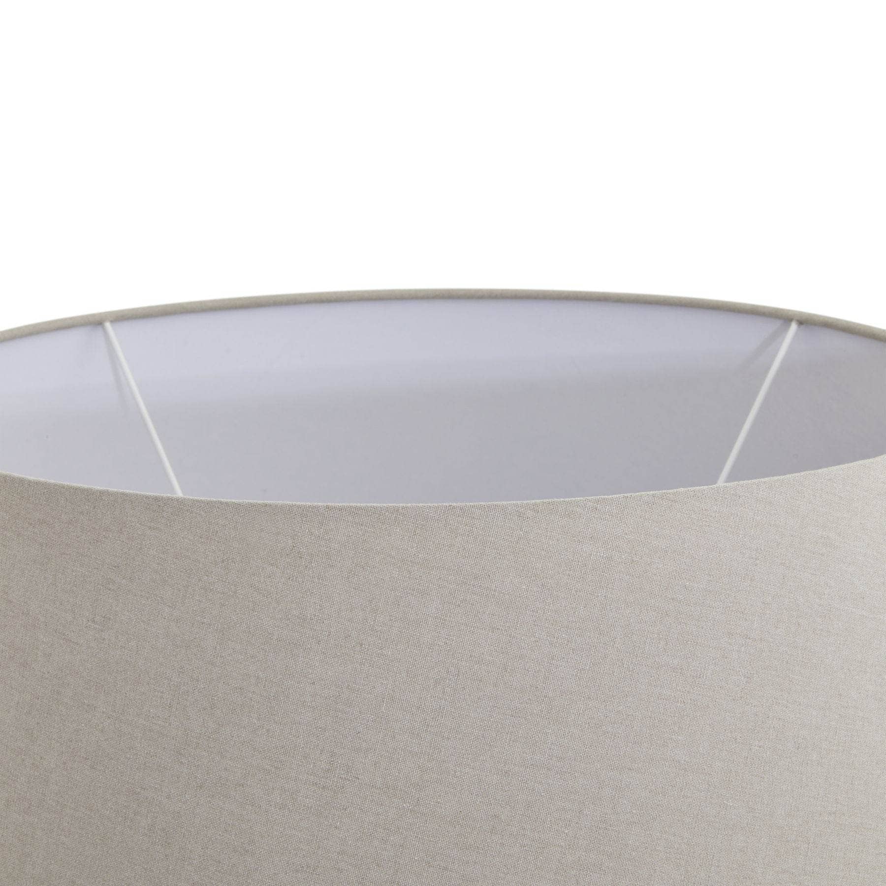 Amalfi Round Table Lamp With Linen Shade - Grey - Image 4